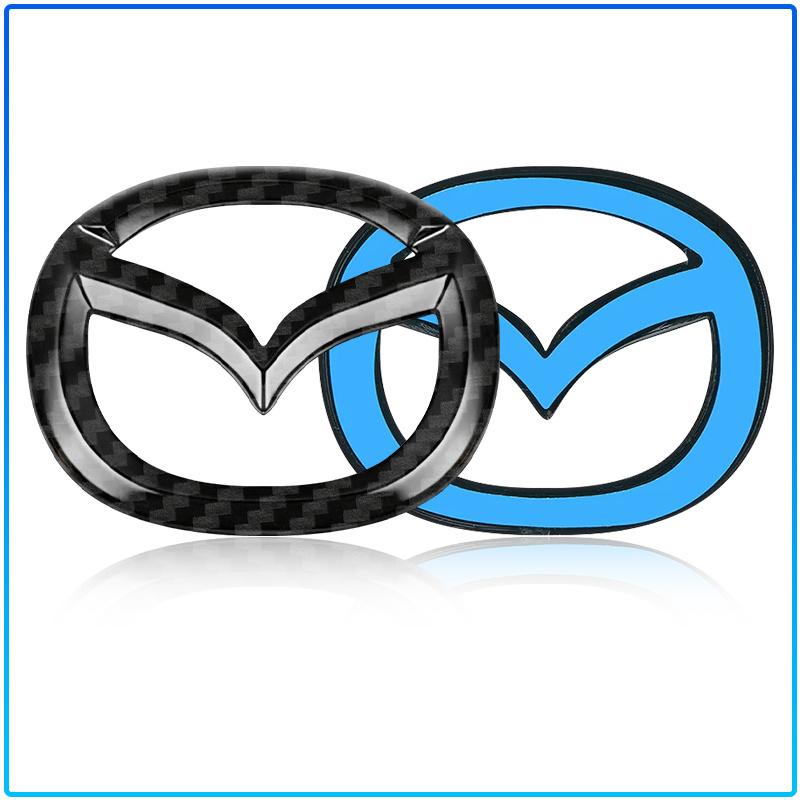 For Mazda 6 3 CX5 5 2 323 CX7 Demio Atenza Axela MX30 CX30 CX3 CX9 RX8 RX7 ABS Car Steering Wheel Center Emblem Sticker Accessories