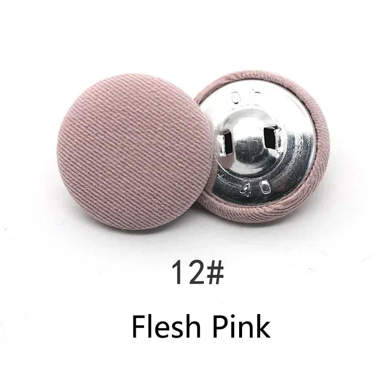 20Pcs Meetee 11-30mm Round Cloth Covered Button Decorative Shank Buttons for Suit Coat Dress Clothes Sewing Buckle Accessories