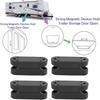 Tissting 4 Pairs Magnetic Luggage Door Buckle and Holder Kit,RV Magnetic Baggage Door Catch with Installation Screws,for RV,Trailer(Black)