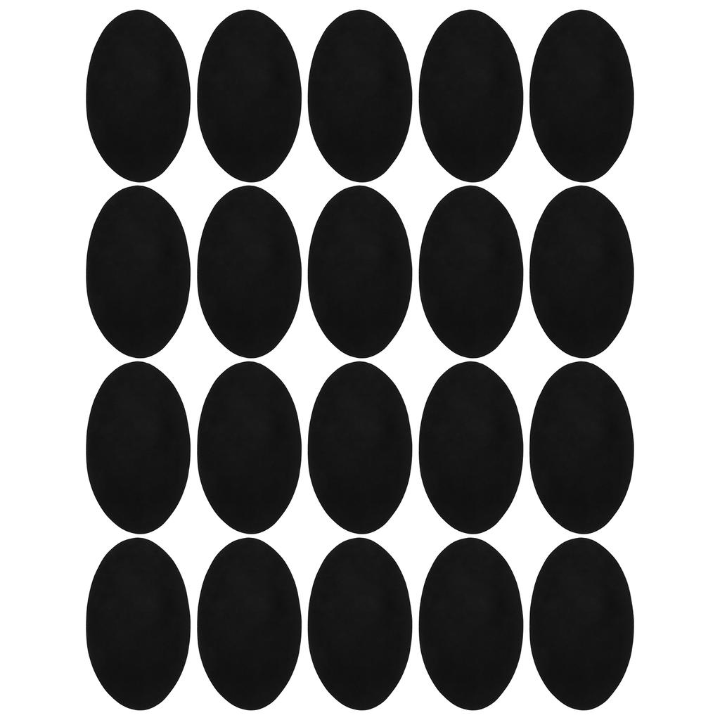 10 Pairs Iron Patches Flocking Adhesive Oval Sleeve Elbow Knee Cloth Repair DIY Decoration10 Pairs of Black