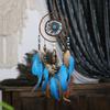 Bohemian Blue Feather Dream Catcher Creative Wind Chimes Large Wall Hanging Home Decorations For Girls Gifts Handmade Ornaments