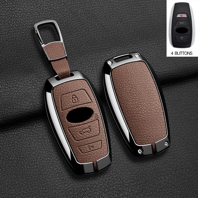 Zinc Alloy Car Key Case Cover Keychain For Subaru BRZ XV SV Forester Legacy Outback Crosstrek Impreza WRX Ascent Key Accessories