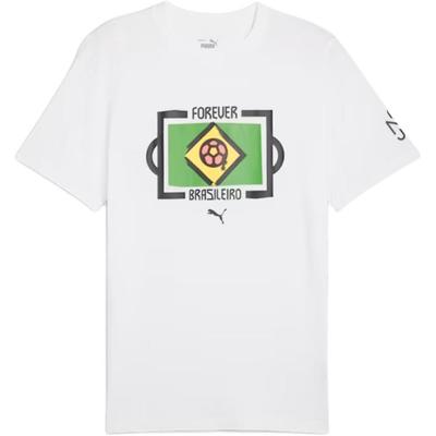 X Neymar Jr Copa América Imprimé Lettre Collaboratif T-Shirt Confortable Mode Manches Courtes SS24 Homme Hauts Blanc 659219-01