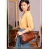 Retro Fashion Women's Leather Bags Compact One-shoulder Messenger Meniscus Bags Classic and Versatile Messenger Bag