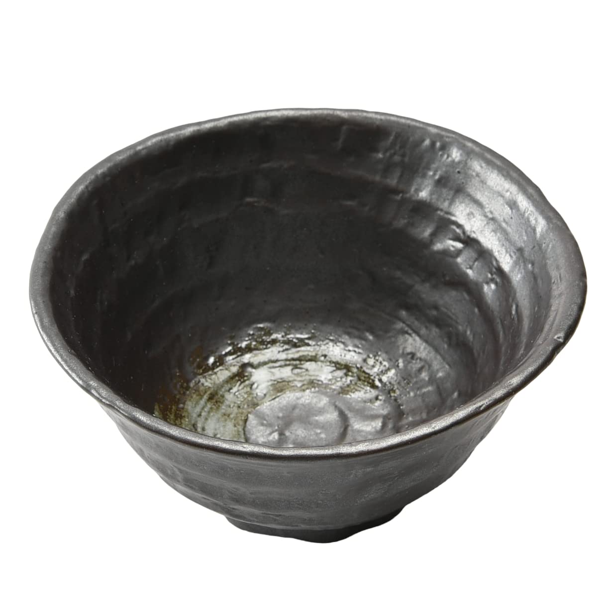 

Iron Crystal Rokube-shaped Tea Bowl (Large) [155×80mm] | Tea Bowl
