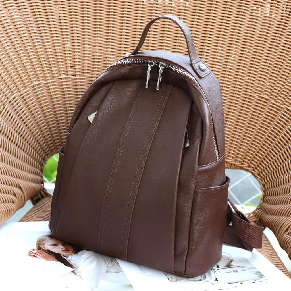 Leather Backpack Women Fashion Women Backpack Head Layer Cowhide Soft Leather Backpack