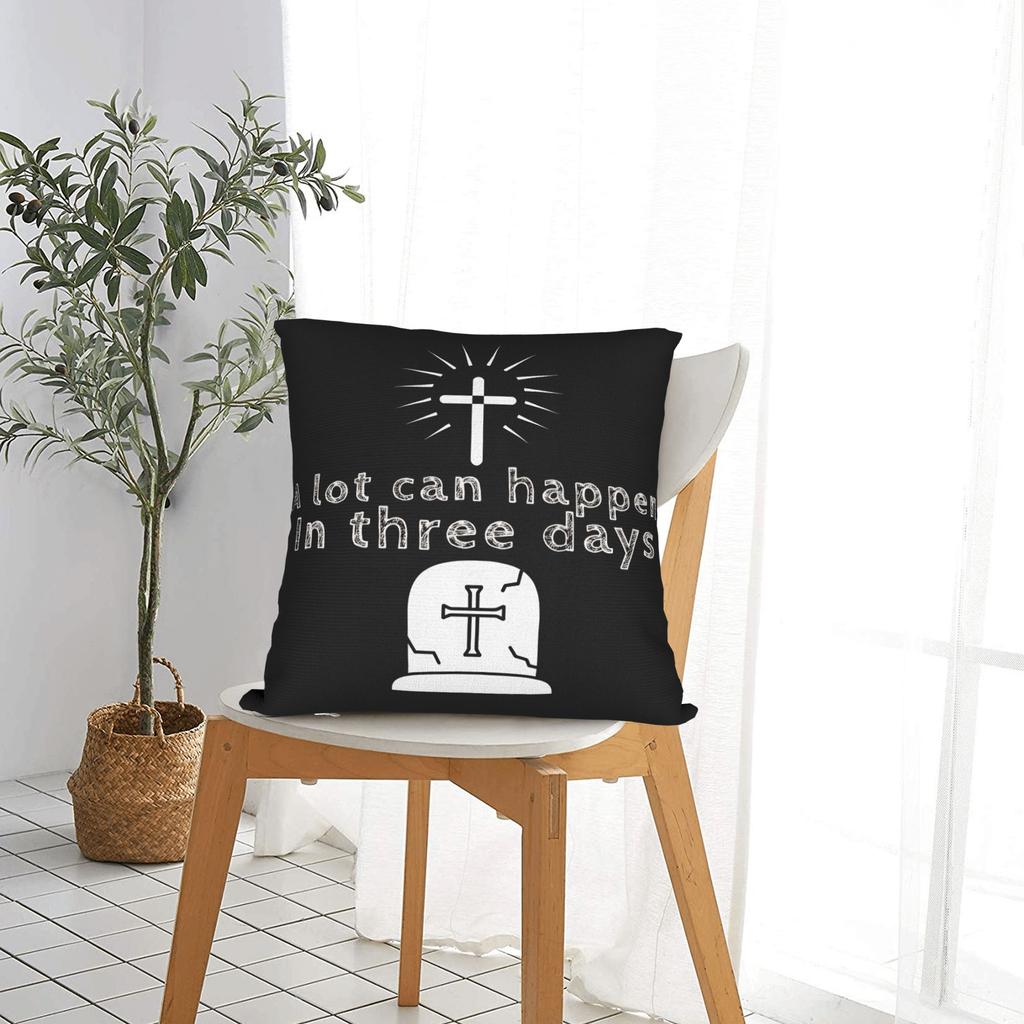 He Is Risen Boho Easter Christian Cross Pillow Case Comfy Pillow Cover Fashion Pillowcases For Sofa Home Decor