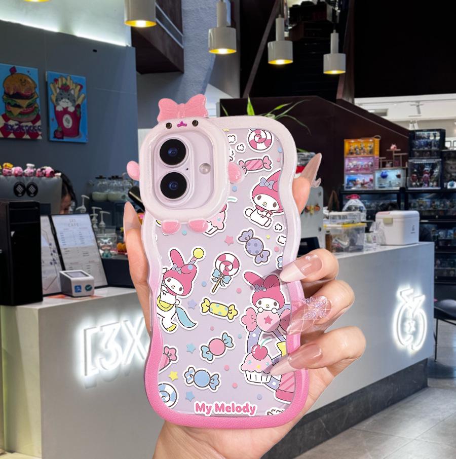 Kreslený roztomilý Sanrio kryt pro Apple 16/17/17 Pro Max