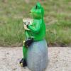 1pc resin patio lawn decoration desktop balcony home furnishings cartoon animal frog statue garden