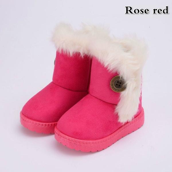 Vinter småbarnssko Barn Søte varme korte støvler med fløyel jenter snøstøvler