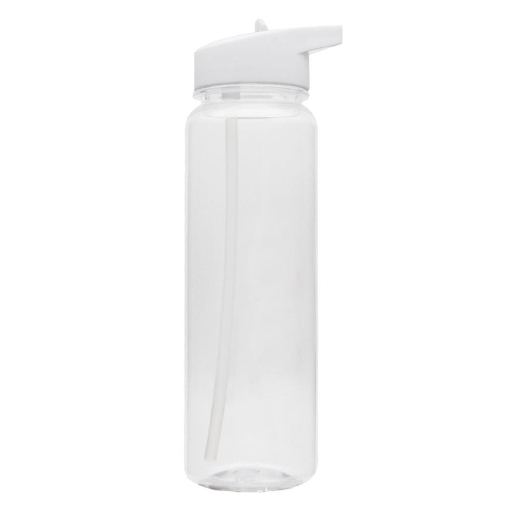 

Portable 750ML PS Sports Water Bottle with Leakproof Straw Lid for Camping Hiking Fishing and Sports Activities білий