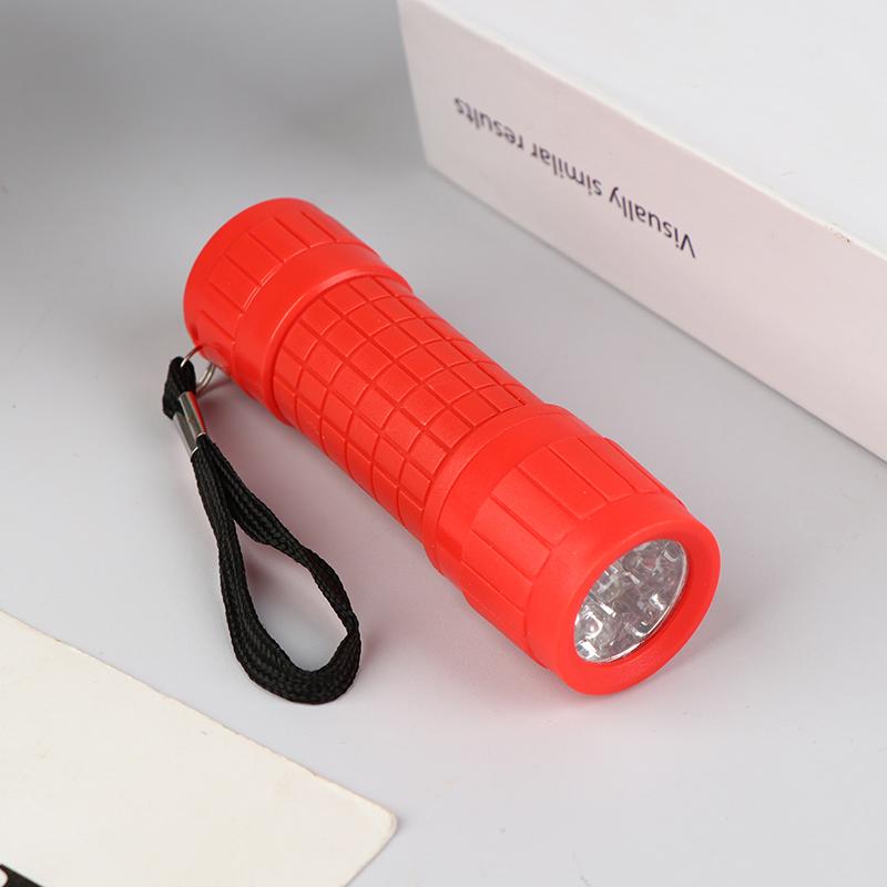 Mini Portable Abs Multifunctional Mini Strong Light Flashlight 9Leds Use Aaa Battery Flashlight Camping Emergency Flashlight