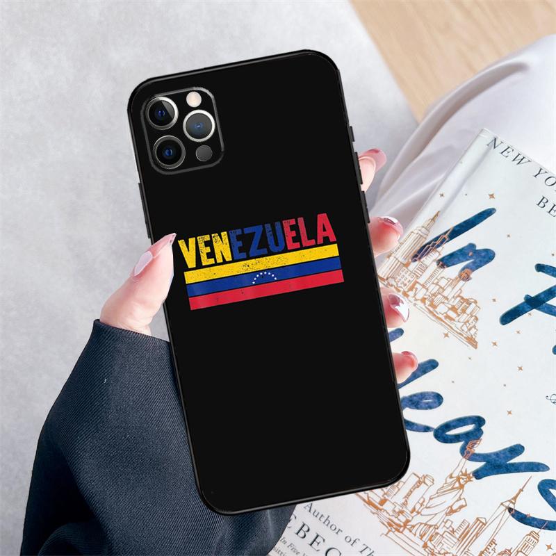 Venezuela Flag Phone Case For iPhone 16 15 Pro Max 11 12 13 Mini 14 Pro Max XR 15 16 Plus 16e Cover Coque