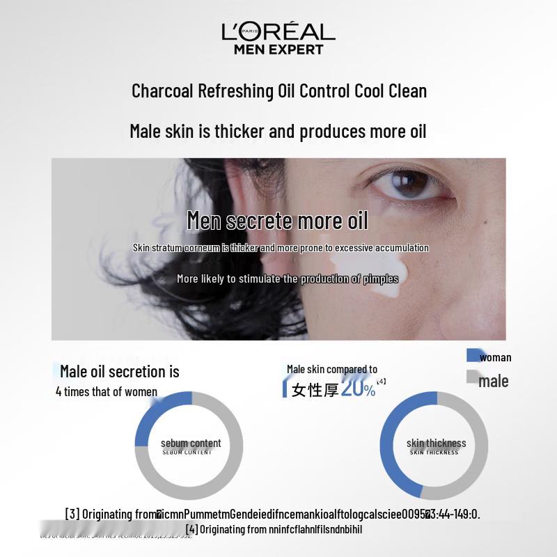 L'Oreal Men Expert Čisticí gel na obličej s uhlím Ice-Cool pro kontrolu mastnoty