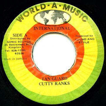 

7inch Record CUTTY RANKS Tan Guard NONE WorldAMusic I Jamaica Reggae Ska Dub Used