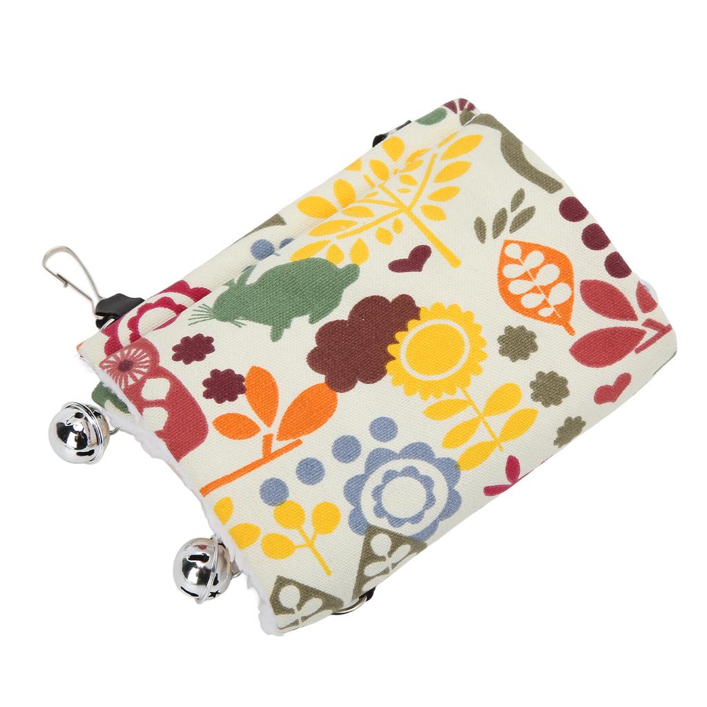 Bird Hammock Suspension Bridge Winter Warm Hanging Bird Nest House with Bell for Parrot Pet