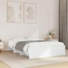 VidaXL Bed Frames White 140x200 Cm Engineered Wood, Bedroom Furniture, Double Bed, Slatted Base, Bed, Bed Frame 3295653
