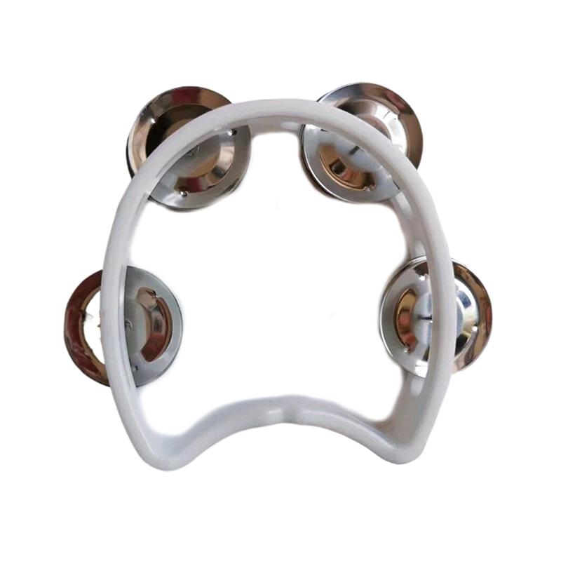 1Pc Plastic Percussion Tambourine For Adults Hand Tambourine Musical Instrument 4 Bells On Abs Tambourine Musical Rhythm Instrum