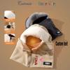 A Personalized Custom Name Hat, Winter Ear Protection Windproof Warm Hat, Thickened Hooded Neck Warmer with Zipper Closure, Face Mask Cycling Hat