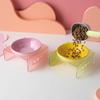 Cat Food Tray Nordic Style Ceramic Bowl Available in Multiple Colors Pet Bowl Water Bowl Cat and Dog Food Bowl Acrylic Stand
