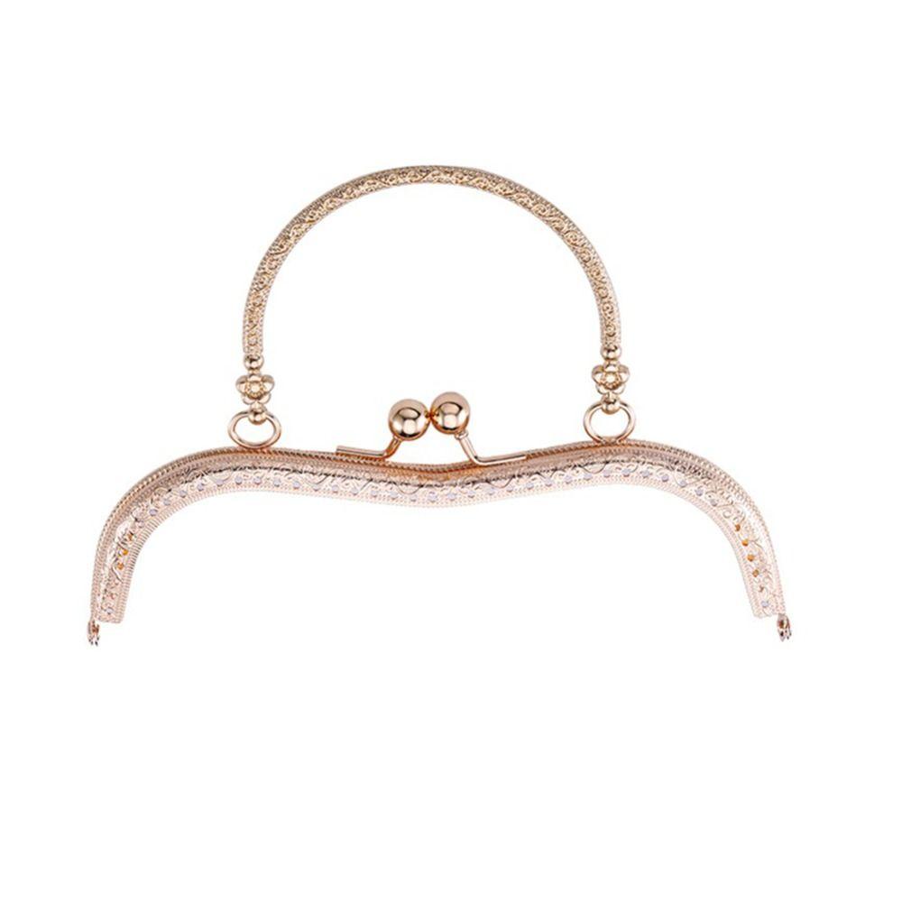 Vintage rám peněženky Kiss spona Kovový rám peněženky Mini bag spony s rukojetí Příslušenství k tašce