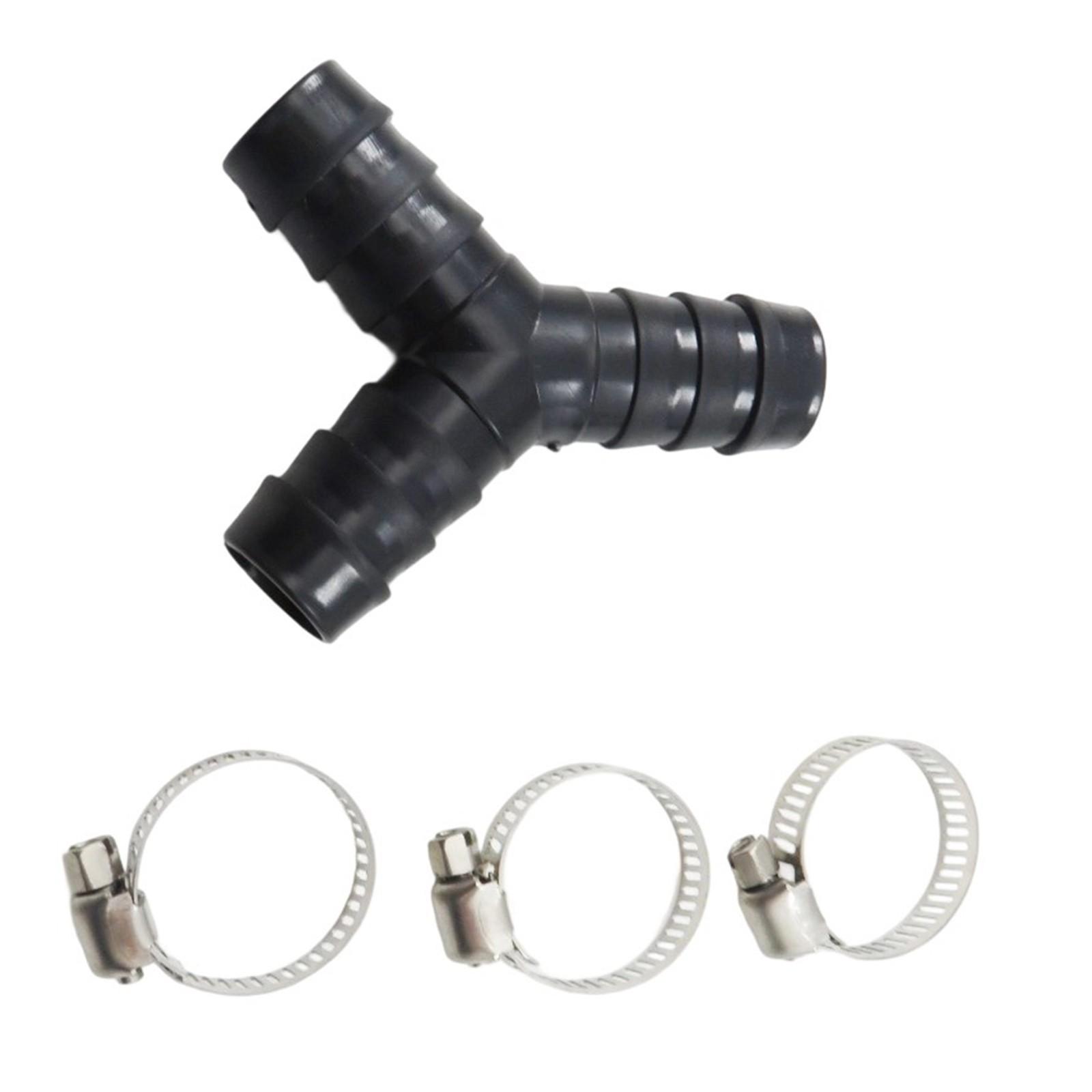 

Y Shaped Drainage Connector Black Plastic Extension Tube For Washing Machine 20mm Diameter Leak Proof Durable Pipe Fitting