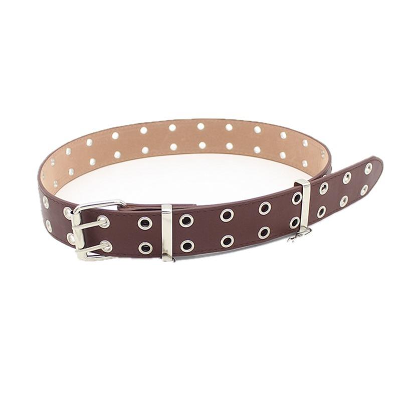 Punk Belt Feminine Eye Silver Sling Embellished Hip Hop Pu Belt Womens Belt