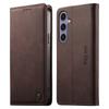 Wallet Case for Galaxy S25+ - Leather/PU, Brown, With Card Holder