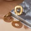 Minimalist Irregular Circle Design Chunky Ring In Stainless Steel 18K Gold Plated Statement Rings For Women Modern Chic Jewelry