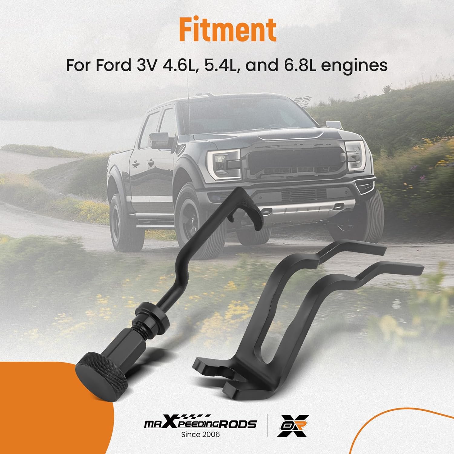 maXpeedingrods 303-1039 Valve Spring Compressor Tool Compatible with Ford 3 Valve 4.6L 5.4L 6.8L Engines Camshaft, Valve Seal, Retainer and
