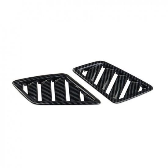 Carbon Fiber Dashboard Air Vent Outlet Cover trims For Mitsubishi Outlander