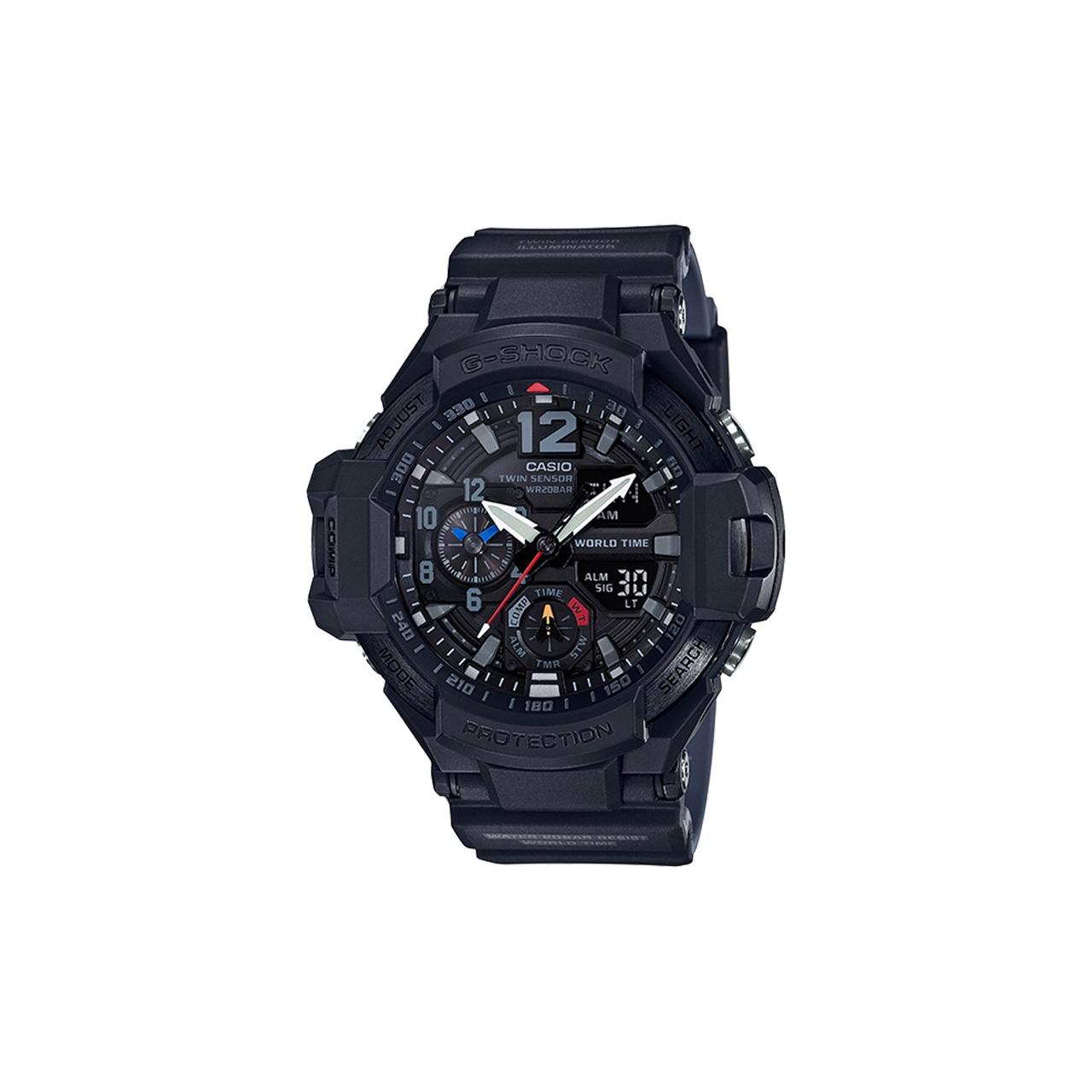 CASIO Men MASTER OF G-AIR Series Black Watch GA-1100-1A1 GA-1100-1A1 Black