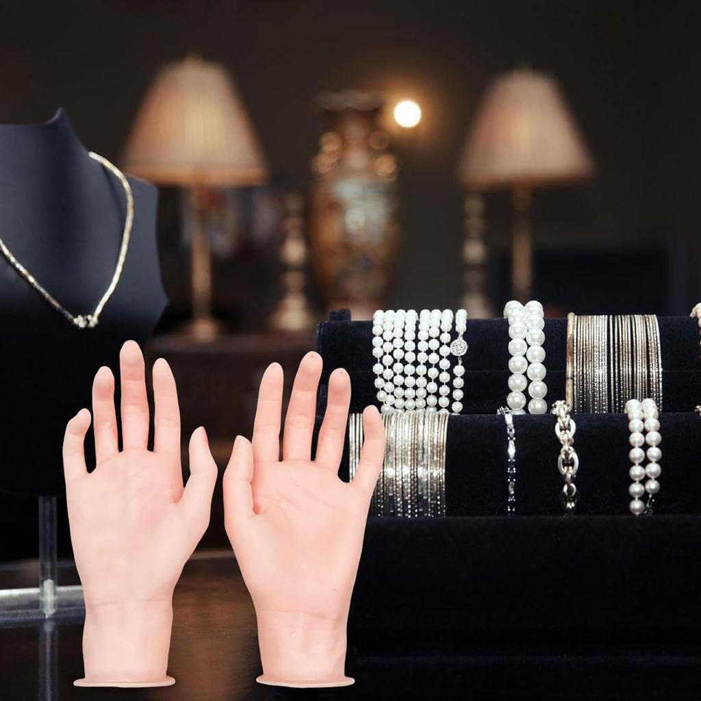 Versatile Silicone Hand and Foot Models Adjustable Silicone Hand Foot Shape Models for Beauty Artists Accessory Display