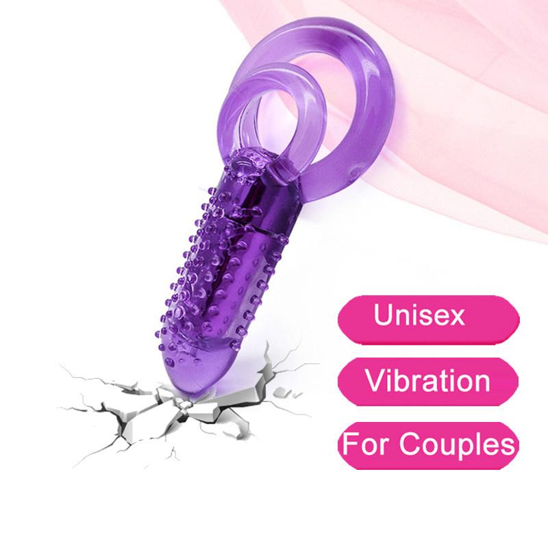 Jelly Bullet Double Penis Cock Cage Rings Anal Vibrator Masturbator Massager Erotic Adult