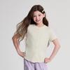 Deesha Girls' Ribbed Knit Short Sleeve T-Shirt