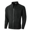 Men's Winter Solid Color Zipper Stand Collar Cardigan Men's Casual Jacket