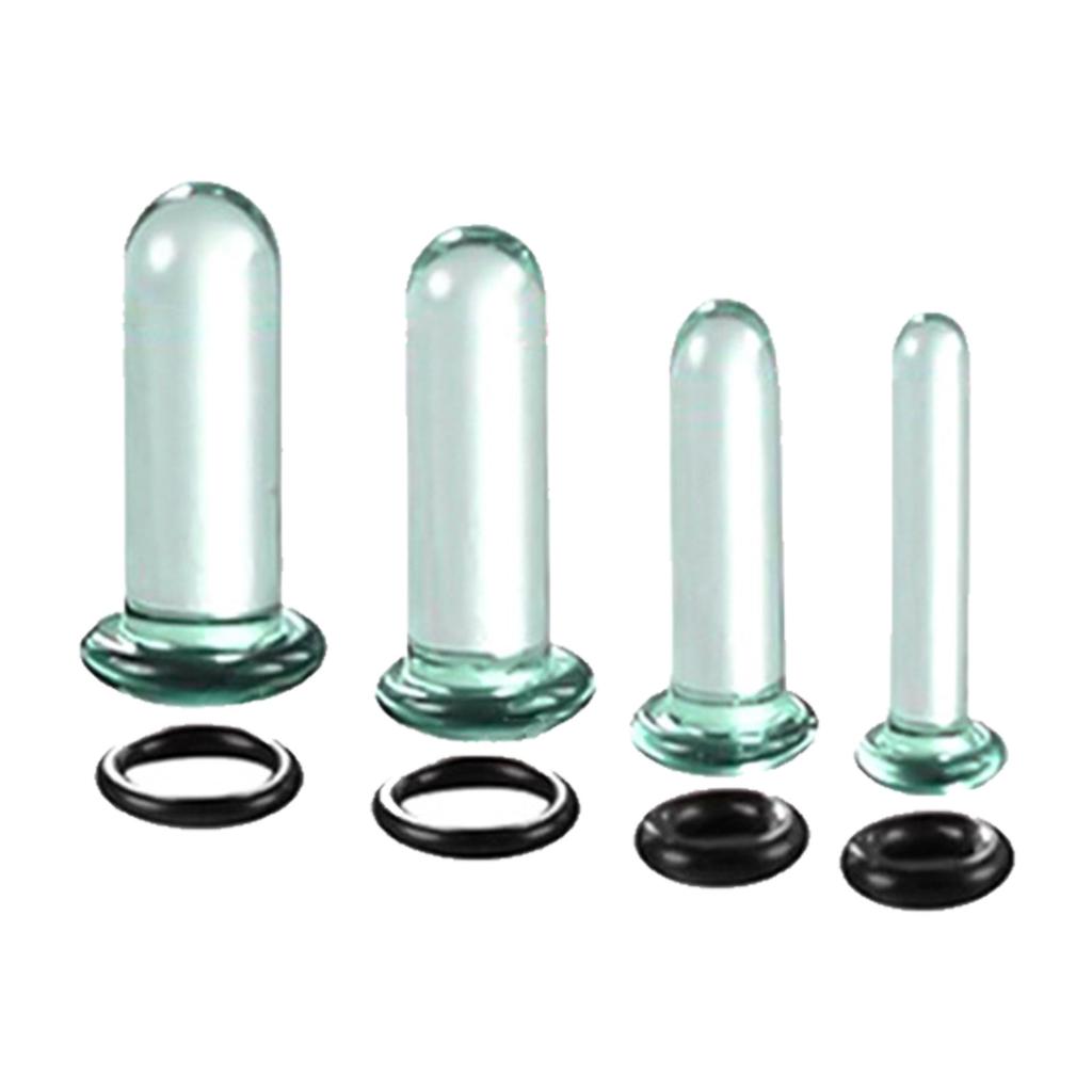 Glass Ear Stretching Set Ncludes 1.6 7mm/7.5 12mm Plugs with O Rings Single Flare Gauge Expander Piercing Jewelry