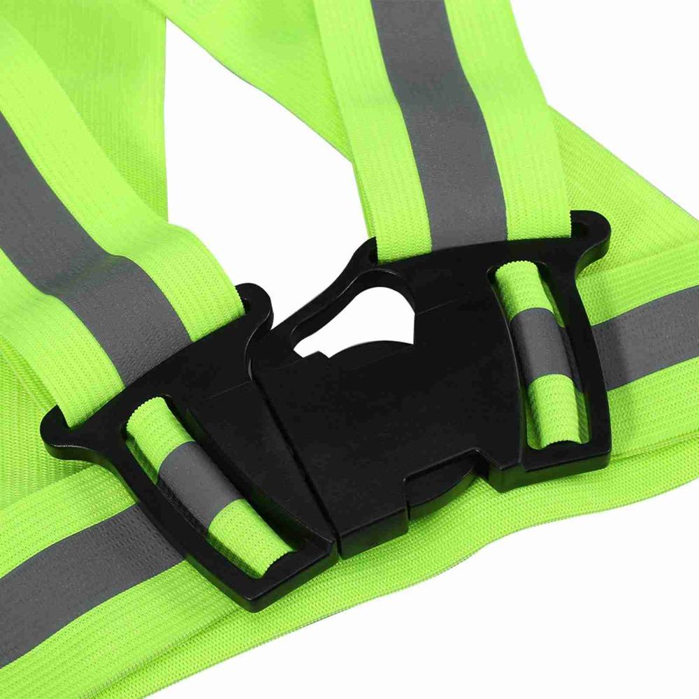 2pcs Green Color Reflective Safety Vest Unisex Design Warning Safety Vest Night Running