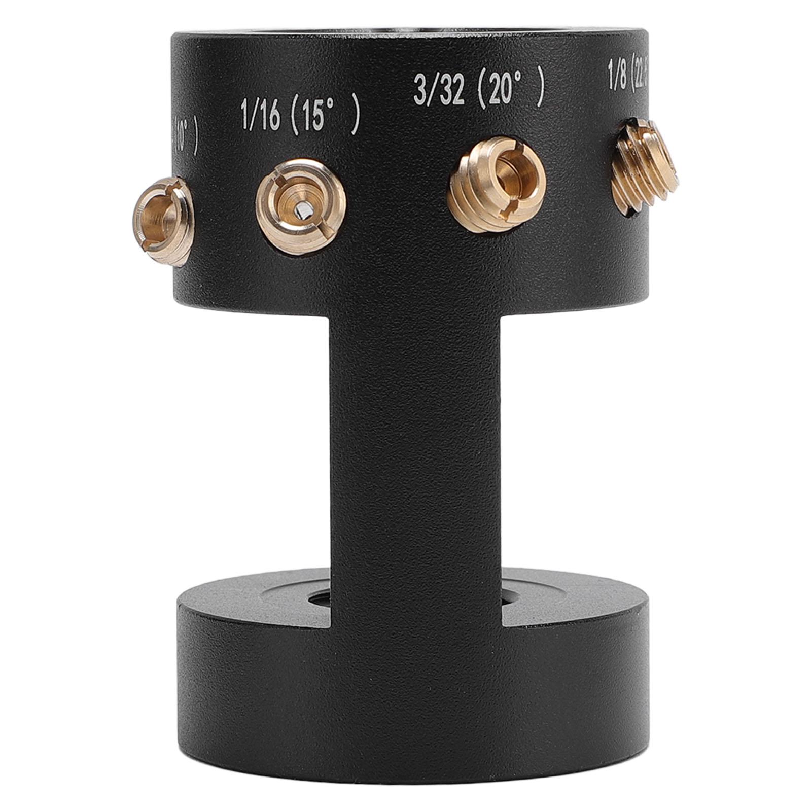 

Инструмент-головка для заточки вольфрама TIG с 4 латунными направляющими винтами, регулировка под разными углами, инструмент для смещенной заточки вольфрама для