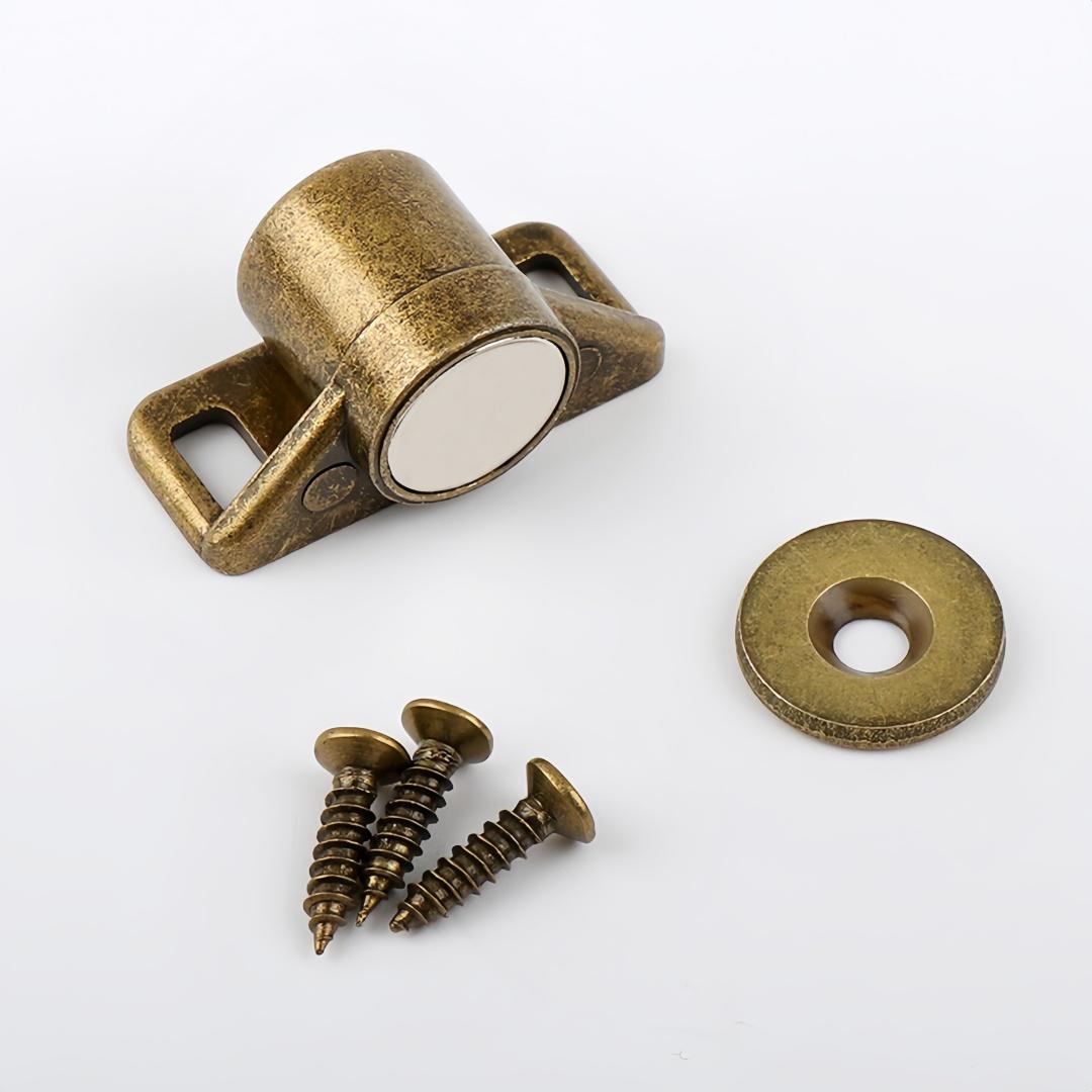 

Cabinet Door Magnetic Lock Antique Magnetic Touch Cabinet Door Magnetic Spring Buckle for Furniture Door Drawer Closure Buckle бронзовий