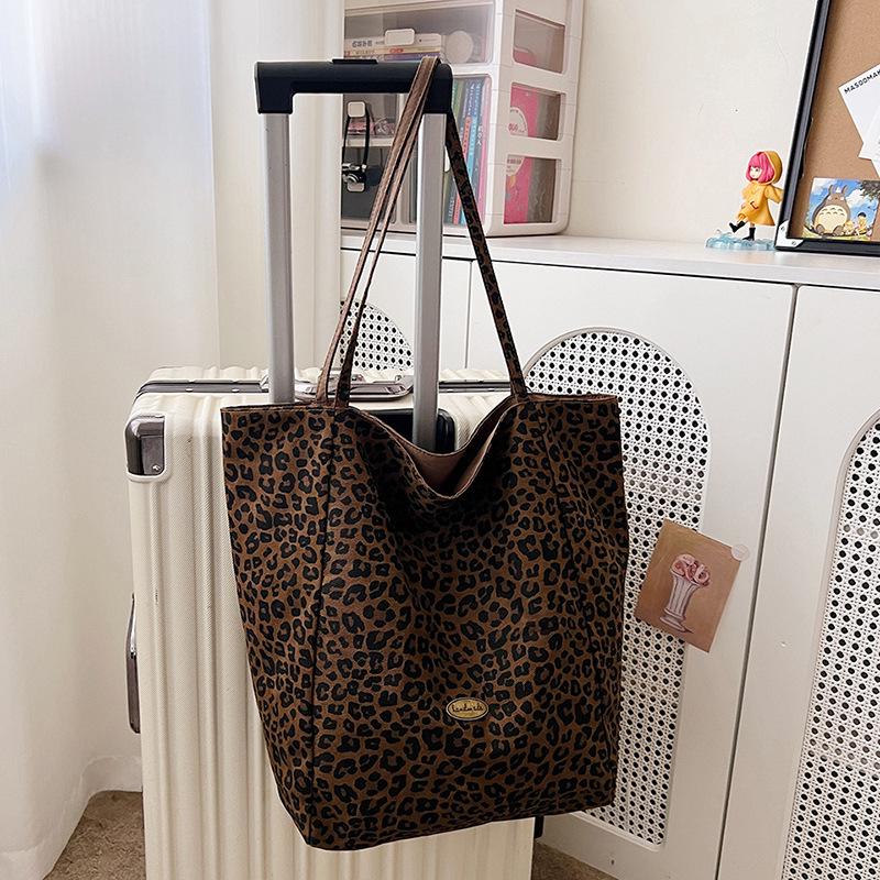 

Large Plaid Double-Sided Canvas Crossbody Tote Bag Single Bag коричневий