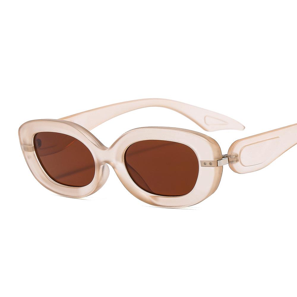New Hot Sale Fashion Trend Hip-Hop Style Color Small Frame Cat Eye Sunglasses for Men and Women