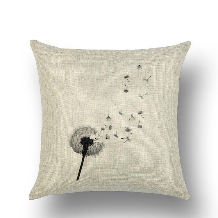 

Одуванчик Лен Хлопок Лен Наволочка Диван Офис Автомобиль Наволочка 45*45cm