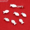 Sterling Silver Elephant & Leaf Double Charm Beads with OT Clasp for DIY Jewelry