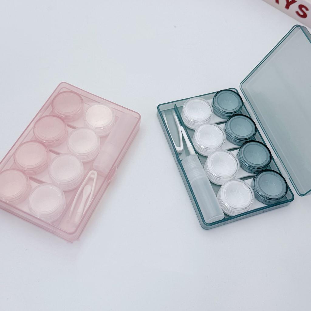 Contact Lens Case Portable Multi Pair Set Contact Lens Storage And Care Box Ins Transparent Storage Box Contact Lens Box