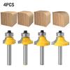 Woodworking Milling Cutter Set Of 4 Pieces Round Corner Cutter Trimming Machine Tool Head Woodworking Chamfer Milling Cutter Set