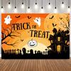Halloween Skeleton Pumpkins Backdrop Skull Spider Web Baby Kids Halloween Party Decor Photography Background Photo Studio Props2