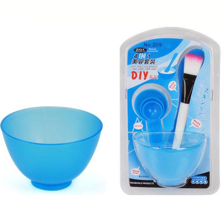 DIY beauty set, plastic mask bowl four-piece set 4 in 1 makeup and beauty mask tool set