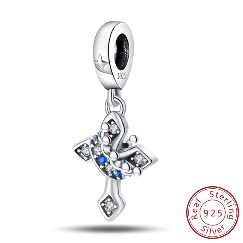 Original Copper Charm Beads Classic Cross Bible Guardian Angel Charms Pendants For Bracelet Diy Birthday Jewelry