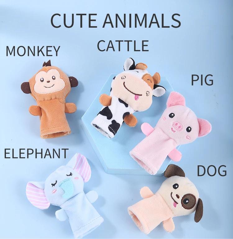 Children Animal Education Dolls Baby Finger Plush Doll Kids Hand Finger Puppets Toy Teaching Aids Boys Girls Tell Story Material
